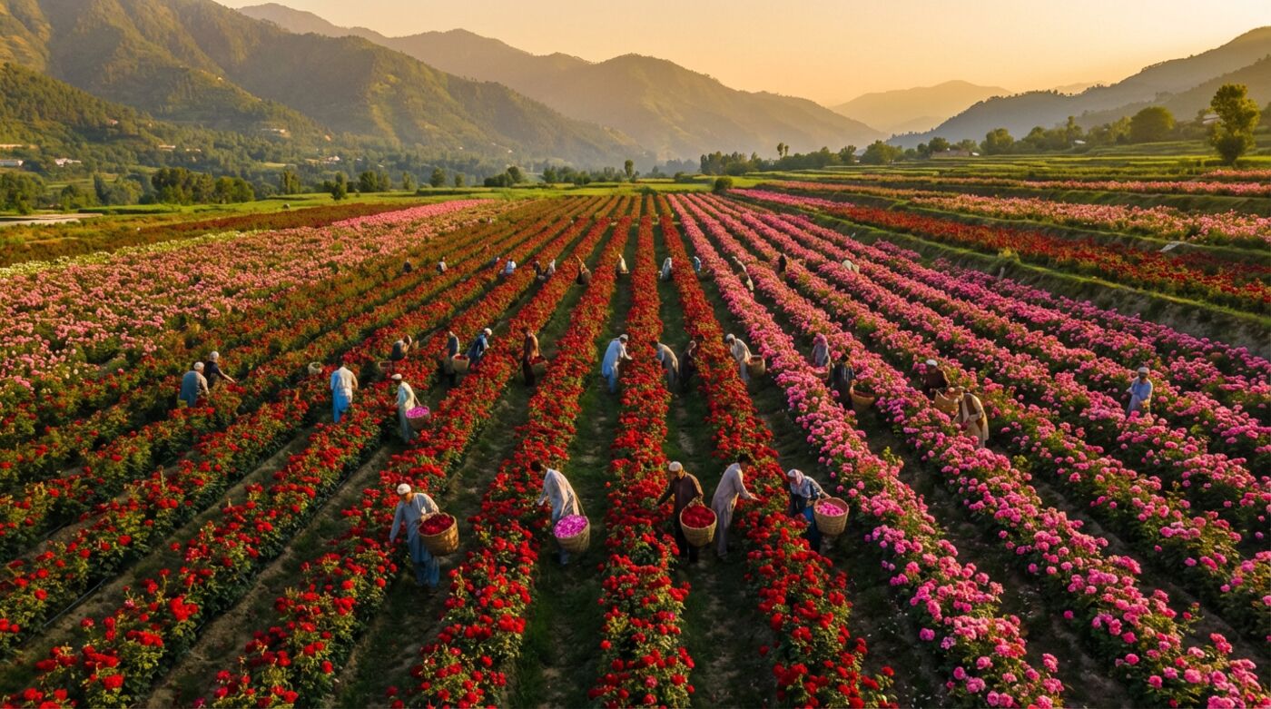 Rose Farm in Pakistan - King Of Roses cultivation